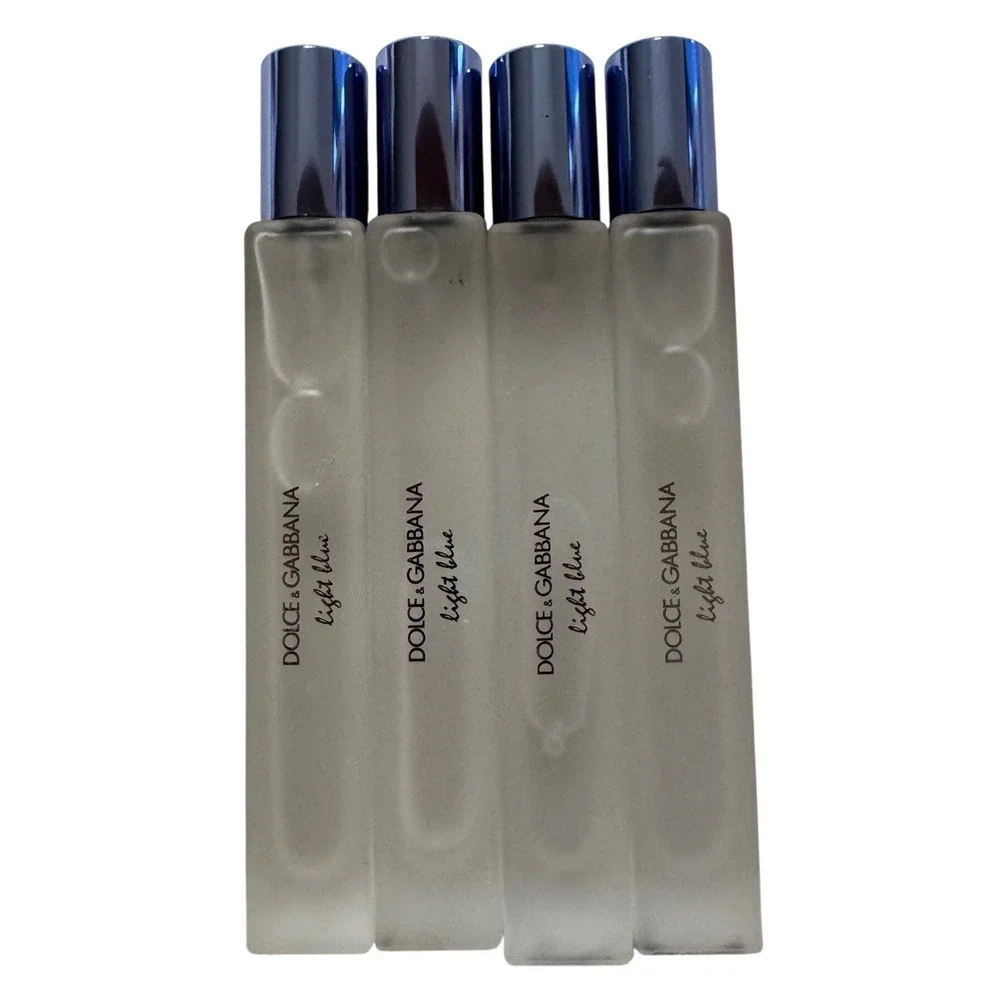 Dolce & Gabbana Light Blue Pour Homme EDT Travel Spray 0.33oz 10ml Lot of 4 Mens